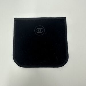 Chanel Velvet Pouch Make Up Dust Bag Black